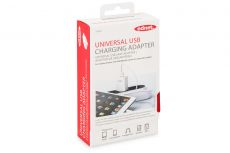 Ednet USB Charging Adaptor 220V (power outlet), for mobile devices USB 5V, 2.1A, color: white, 31810