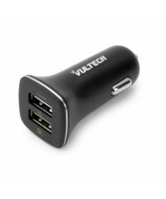 Vultech Car charger 12-24V - USB 5V 2.4A + Quick Charge QC 3.0, black, UCG-03