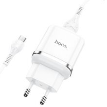 PTC HOCO charger USB 3A QC3.0 Fast Charge Special Single Portwith micro cable N3 white