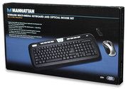 MANHATTAN, Wireless Multi-Media Keyboard and Optical Mouse Set, 177122