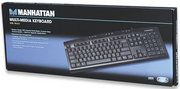 MANHATTAN Multi-Media Keyboard, USB, Full size, black 177788