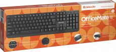 DEFENDER OfficeMate Slim keyboard , black,EN/LT, USB, HM-710 LT 45711