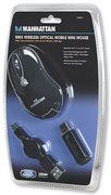 MANHATTAN MMX Wireless Optical Mobile Mini Mouse USB, 3 Buttons with Scroll Wheel, 800 dpi, 176811