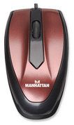 MANHATTAN MO1 Mini mouse, USB, three Buttons with Scroll Wheel, 1000 dpi, Wine 177979