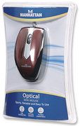 MANHATTAN MO1 Mini mouse, USB, three Buttons with Scroll Wheel, 1000 dpi, Wine 177979