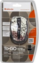 Defender wireless optical mouse Tea-rose,6buttons,1000-1600dpi, To-GO MS-585. 52588