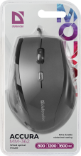 DEFENDER optical mouse ACCURA 362, 5 buttons, up to 1600 dpi, 52362, ACCURA362
