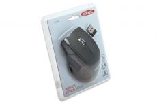 Ednet Wireless mouse 1600 dpi, 6 buttons + scroll, black, 81098