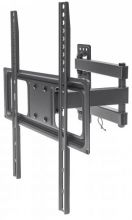 MANHATTAN Universal Basic LCD Full-Motion Wall Mount Holds One 32" to 55" Flat-Panel or Curved TV up to 35 kg; Adjustment Options to Tilt, Swivel and Level; Black 461320