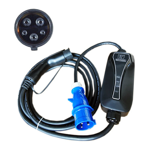 Įkroviklis elektromobiliams, Type1-CEE, 6-32A, 7.2kW, 1-fazis, 5m