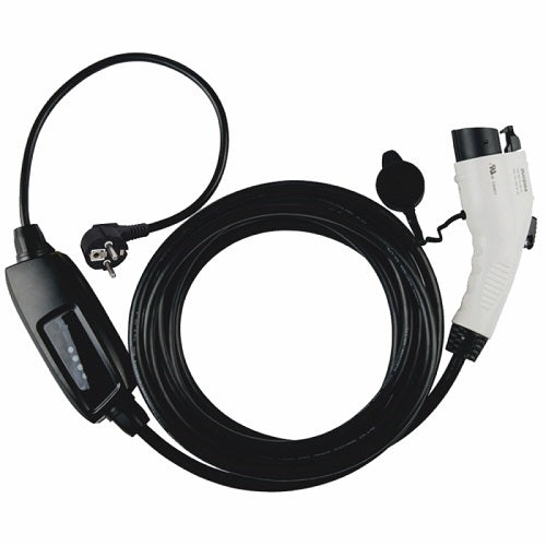 Įkroviklis elektromobiliams, Type1-Schuko, 16A, 3.6kW, 1-fazis, 5m