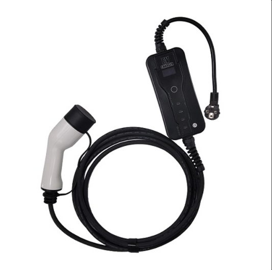 Įkroviklis elektromobiliams, Type 2 - Schuko (220V), 16A, 3.6kW, 1-fazė, 5m