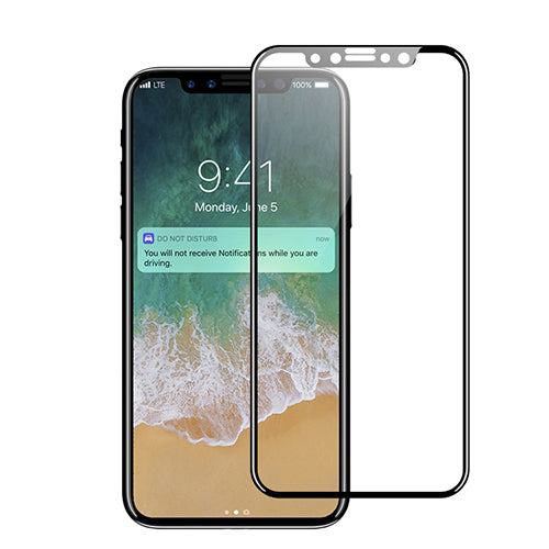Apsauginis grūdintas stiklas APPLE iPhone X (3D, juodas)