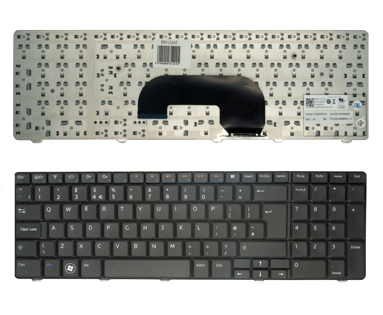 Klaviatūra DELL Inspiron 17R: N7010 (UK)