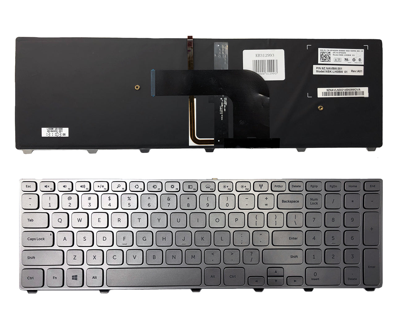 Klaviatūra DELL: Inspiron 17 7000 7737 7746 su apšvietimu