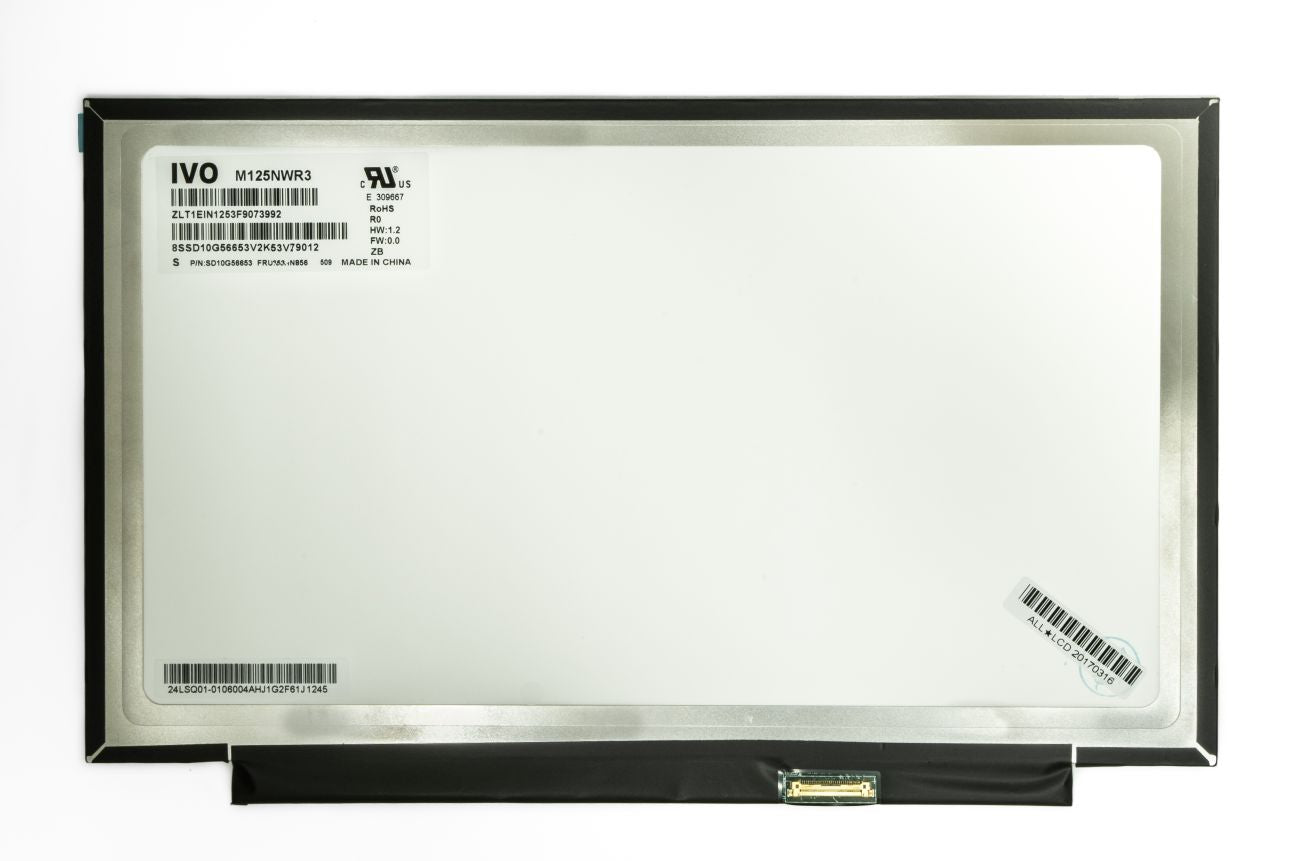 Matrica 12.5" 1366x768 HD, LED, IPS, SLIM, matinis, 30pin (dešinėje) EDP, A+