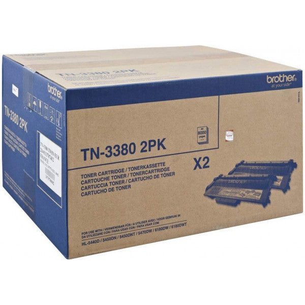 OEM kasetė Brother TN-3380 Black (TN3380) Twin pack