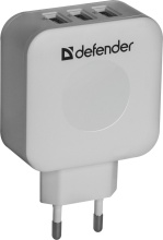 DEFENDER 220V to USB Power adaptor 220V -> 3x5V(USB), 4A, UPA-30, 83535