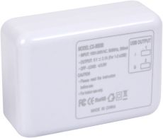 DEFENDER USB Charging Adaptor 220V (power outlet), for 2 mobile devices USB 5V, 2A +1A, color: white, 31810 UPA-02