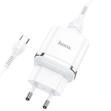 PTC HOCO charger USB 3A QC3.0 Fast Charge Special Single Portwith Type-C cable N3 white