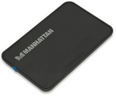 MANHATTAN External HDD enclosure for 2.5" SATA I/II HDD, SATA interface,Aluminium black, 766623130042