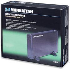 MANHATTAN External Enclosure USB 2.0, SATA, 3.5", black, 709026