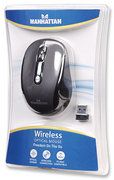 MANHATTAN Performance Wireless Optical Mouse USB, 4 Buttons with Scroll Wheel, 2000 dpi, 177795