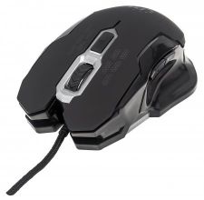 MANHATTAN Wired Optical Gaming Mouse USB, Six Button with Scroll Wheel, Adjustable DPI, LED Lighting, Black, 179164
