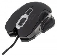 MANHATTAN Wired Optical Gaming Mouse USB, Six Button with Scroll Wheel, Adjustable DPI, LED Lighting, Black, 179164