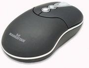 MANHATTAN MM3 Optical Mobile Micro Mouse USB, Five Buttons with Scroll Wheel, 800 dpi, 176873