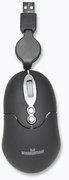 MANHATTAN MM3 Optical Mobile Micro Mouse USB, Five Buttons with Scroll Wheel, 800 dpi, 176873