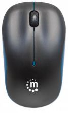 MANHATTAN Success Wireless Optical Mouse USB, Three Buttons with Scroll Wheel, 1000 dpi, Blue/Black, 179416 