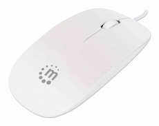 MANHATTAN Silhouette Optical Mouse, 3 buttons + scroll, 1000dpi, USB, white, 177627