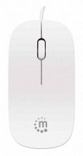 MANHATTAN Silhouette Optical Mouse, 3 buttons + scroll, 1000dpi, USB, white, 177627