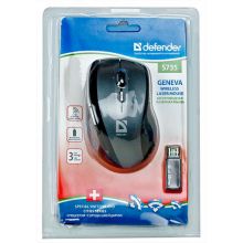 DEFENDER Locarno "GENEVA" Wireless laserl mini mouse, USB, black/grey, 5 buttons + 1 scroll button, S735G