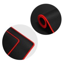 PTC Gaming mousepad Extra Large Size 900x400x3mm, black/ red stitching
