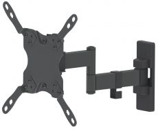 MANHATTAN Universal Flat-Panel TV Articulating Wall Mount Double Arm Supports One 13” to 42” TV or Monitor up to 20 kg, Black, 461405