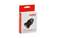 Ednet Car charger mini 12/24V - USB 5V 1A black, 31800