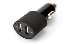 Ednet USB Car Charger, 2 Ports, input 12-24V, output: 5V/3.4A max. 1x 1A, 1x 2.4A, LED indicator, 84100