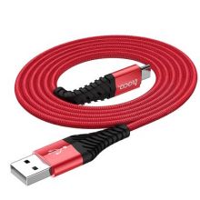 PTC HOCO Cable USB 2.0  A Male to Micro USB B Male, Red, braided, 1.0m,  X38