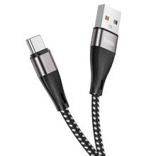 PTC HOCO Cable USB 2.0 A Male to Type-C Male, Black, braided, 1.0m, X57