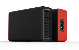 Įkroviklis 5xUSB: 220V, 8A