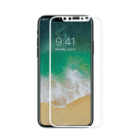 Apsauginis stiklas APPLE iPhone X (3D, baltas)