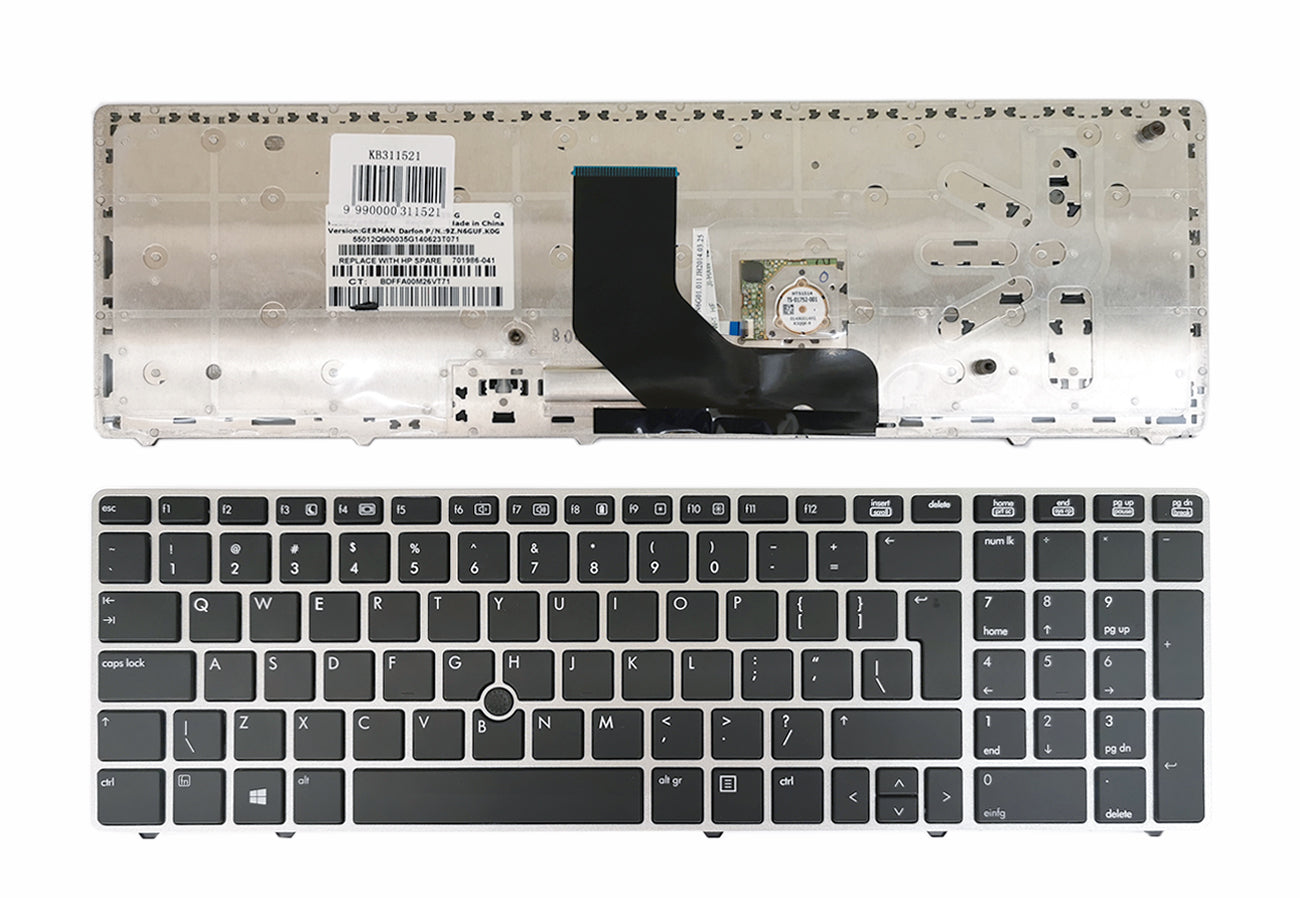 Klaviatūra HP ProBook: 6560B, 6565B, 6570B; EliteBook: 8560P, 8570P