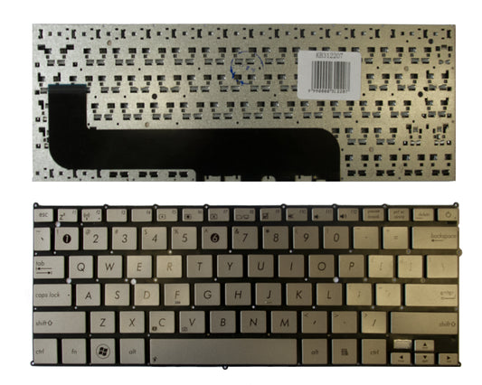 Klaviatūra ASUS: Zenbook UX21, UX21A, UX21E (sidabrinė)