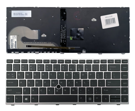 Klaviatūra HP: EliteBook 840 G5 846 G5 745 G5 (sidabrinė, su apšvietimu)