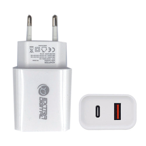 Kroviklis USB 3.0+ Type C: 220V, 18W, QC3.0+ PD
