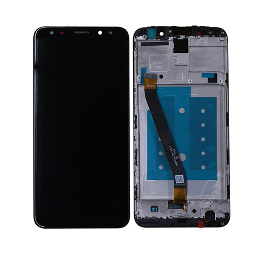 Ekranas LCD su lietimui jautriu stikliuku, rėmeliu ir baterija Huawei Mate 10 lite (juodas) ORG