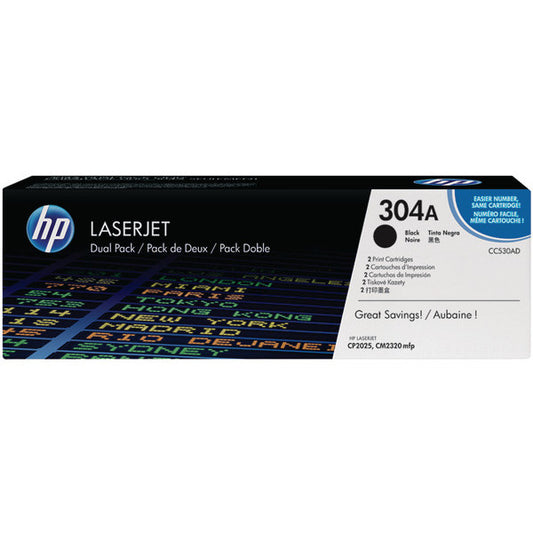 OEM kasetė HP No.304A Black (CC530AD) dual pack