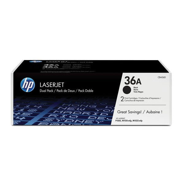 OEM kasetė HP No.36A Black (CB436A) 2pack